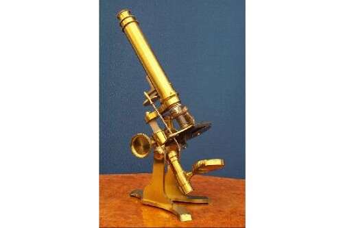 A Victorian Brass Microscope