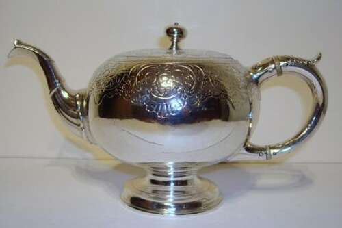 A George II Silver Bullet teapot