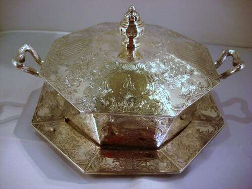 A Silver Butter Dish