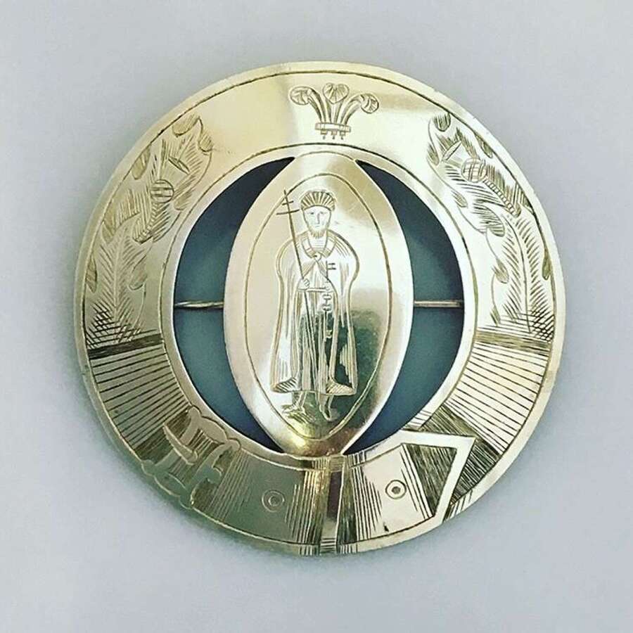 An Inverness silver gilt plaid brooch by P.G. Wilson, circa 1870.