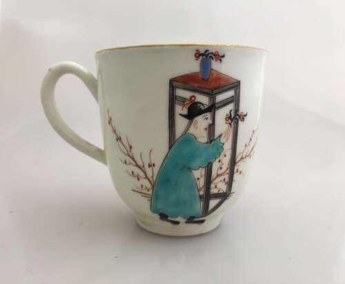 An early Worcester coffee cup, circa 1770.