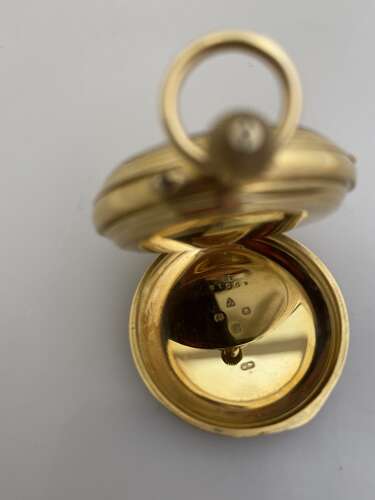 An open faced 18ct gold ladies' fob watch, Chester 1896.
