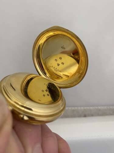 An open faced 18ct gold ladies' fob watch, Chester 1896.