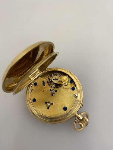 An open faced 18ct gold ladies' fob watch, Chester 1896.