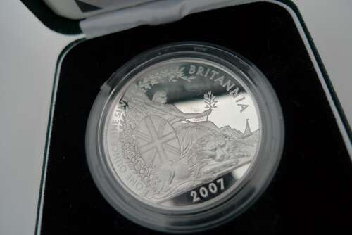 2007 Britannia silver proof £2 coin.