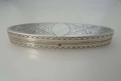 A Navette shaped Toothpick holder by John Tumer