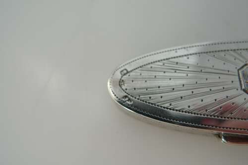 A Navette shaped Toothpick holder by John Tumer