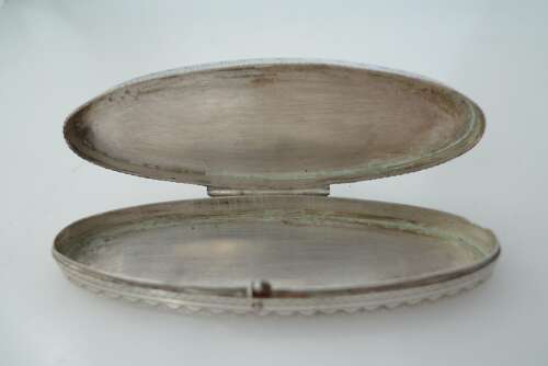 A Navette shaped Toothpick holder by John Tumer