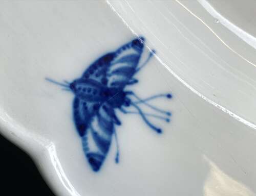 A pair of Meissen hand painted platters.