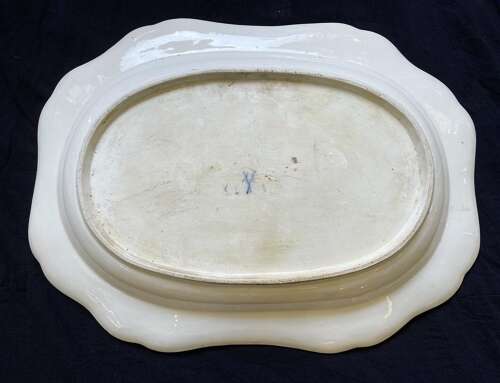 A pair of Meissen hand painted platters.