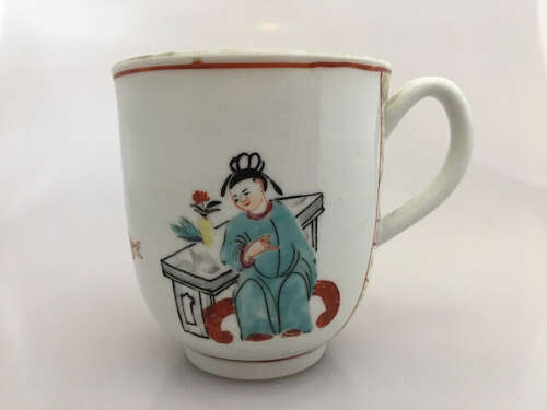 An early Worcester coffee cup, circa 1770.