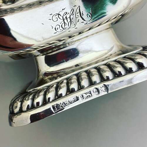 A set of four silver gilt salt cellars, Sheffield 1811.