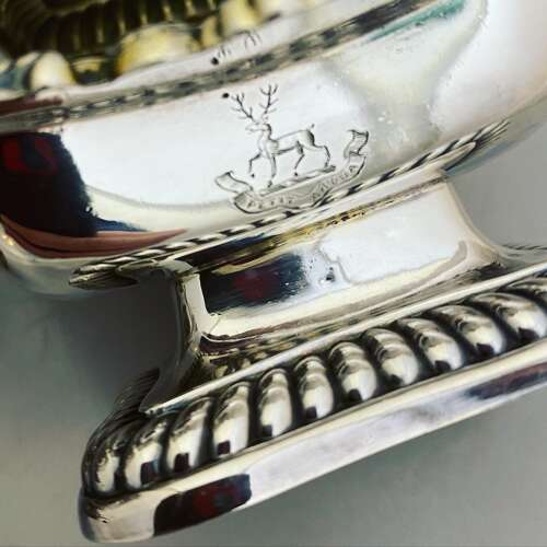 A set of four silver gilt salt cellars, Sheffield 1811.