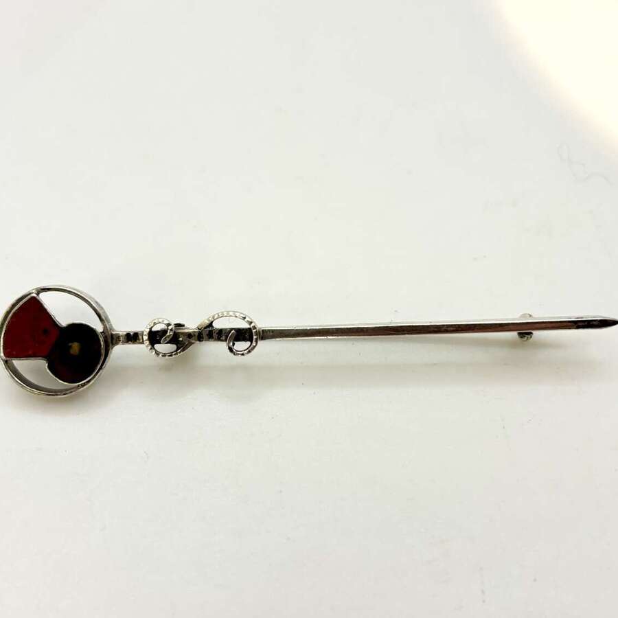 Silver thisthle kilt pin. Circa 1910