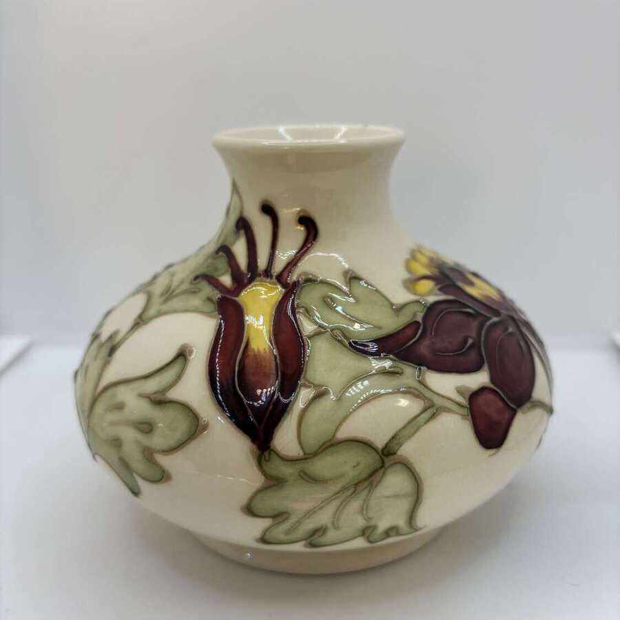 Moorcroft Columbine pattern vase, Circa 1950