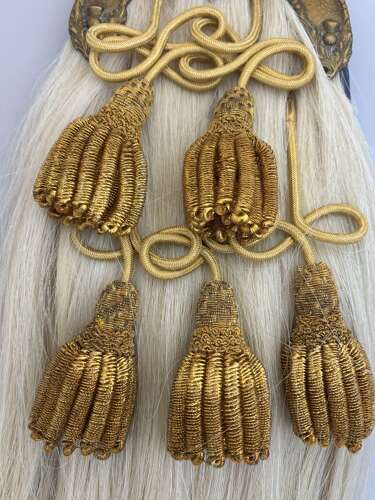 Black watch goat hair officers sporran with bullion or black tassels, Circa 1940