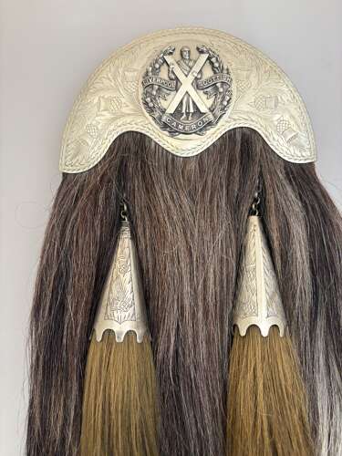 The Liverpool Scottish the Queens own Cameron Highlanders goat hair sporran, Circa 1910