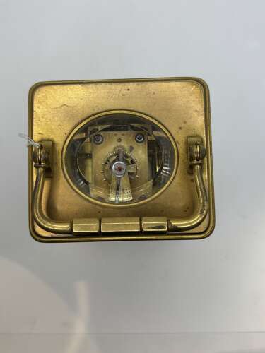 Victorian French brass striking carriage clock circa 1895 by Henri Jacot