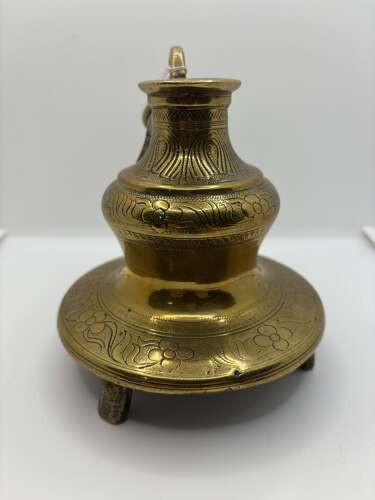 Indian brass oil lamp circa 1890