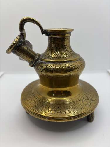 Indian brass oil lamp circa 1890