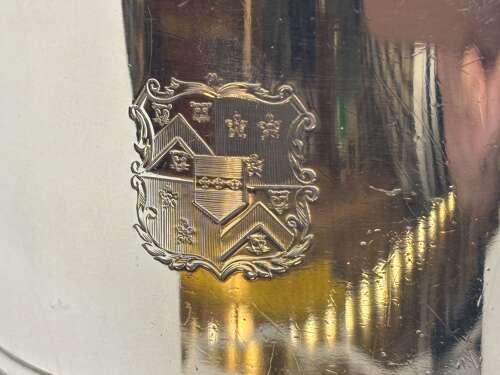 George III silver quart tankard by A & G Burrows, London 1817.