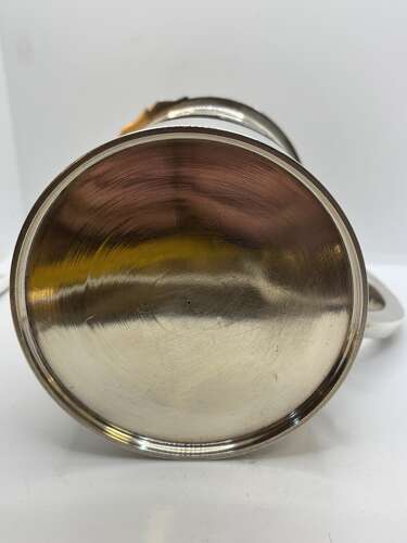 George III silver quart tankard by A & G Burrows, London 1817.