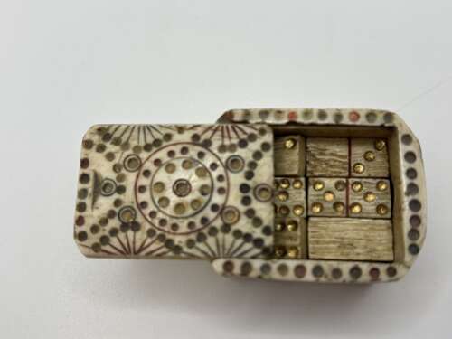 Miniature Bone Domino set.