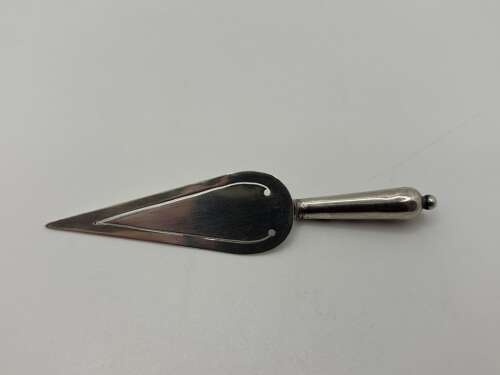 Silver trowel book mark circa 1890