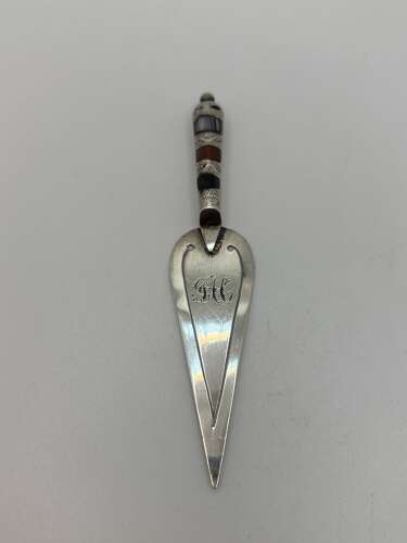 Silver trowel book mark circa 1890