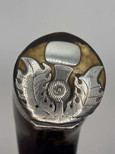 Regimantal silver mounted snuff mull, 93rd Highlanders 1838. Murray Crest.