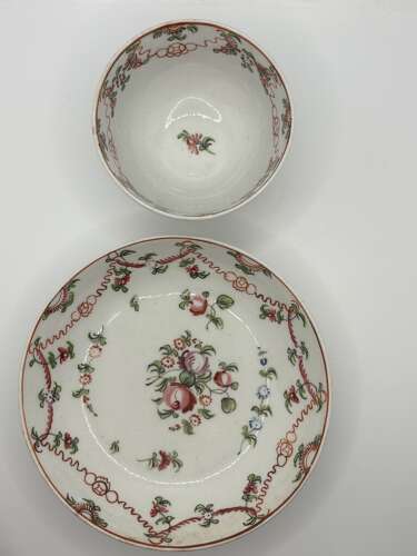 Newhall Tea Bowl and Saucer (Pattern 267). Circa 1790.