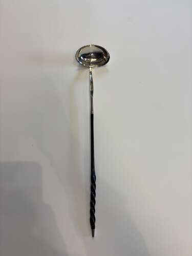 Georgian silver and baleen punch ladle, circa 1790.