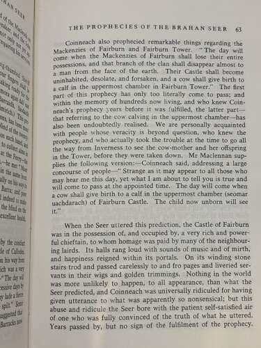 The Prophecies of the Brahan Seer by Alexander Mackenzie.